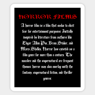 Horror Films And Chill Sticker